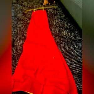 Stretch red/orange pants.